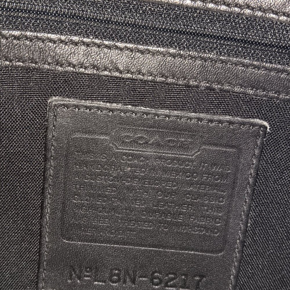 Vintage Coach Large Tote Bag 6217 - Black Neoprene with Leather Trim - Picture 3 of 9